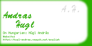andras hugl business card
